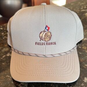 Fields Ranch Taupe Embroidered Rope-Accent Hat